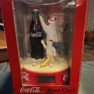 Coca-Cola Polar Bear Baseball Alarm Clock